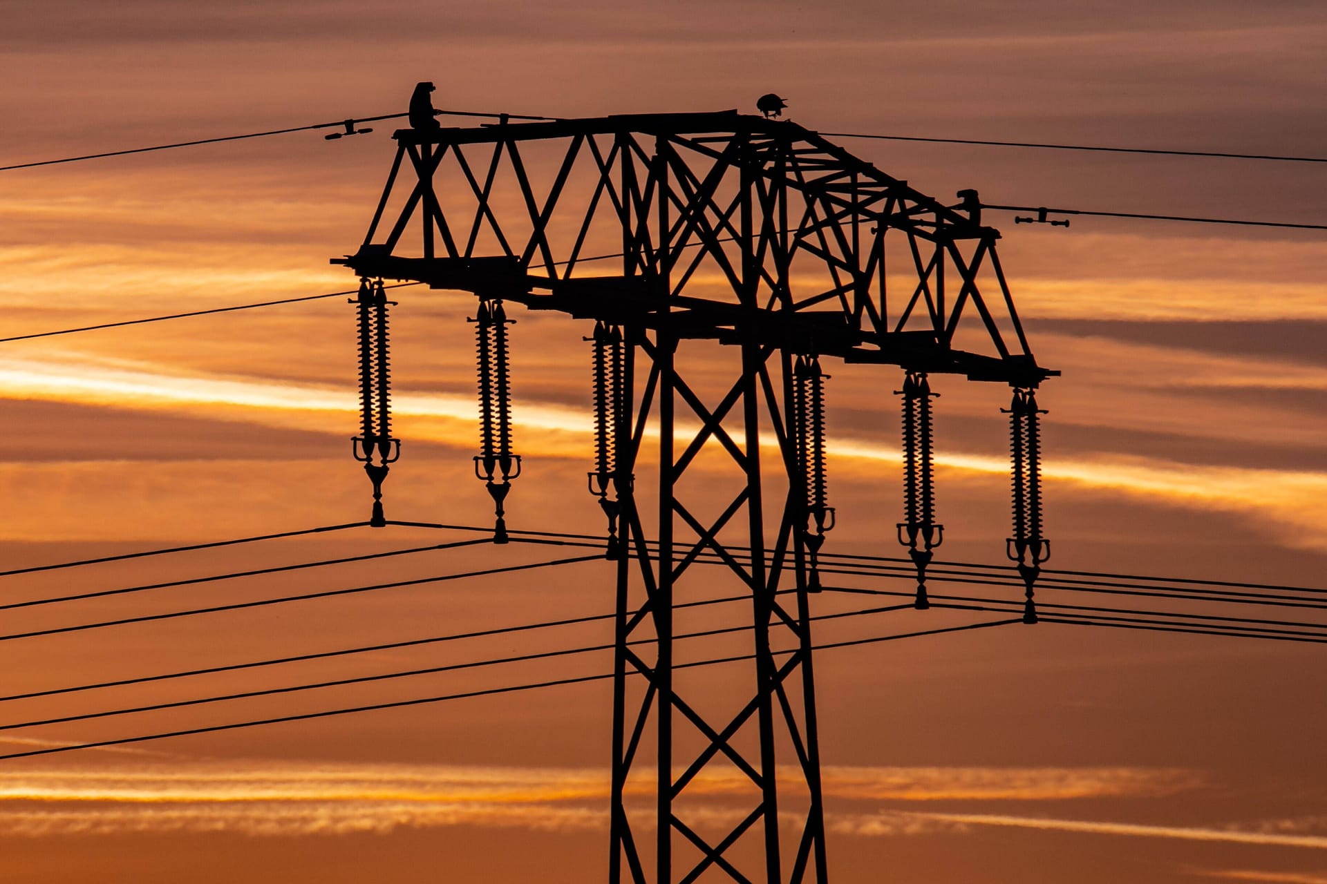 Ein Hochspannungsmast (Symbolbild): Mehrere Kommunen kritisieren die Vorbereitung des Landes, sollte einmal länger der Strom ausfallen.