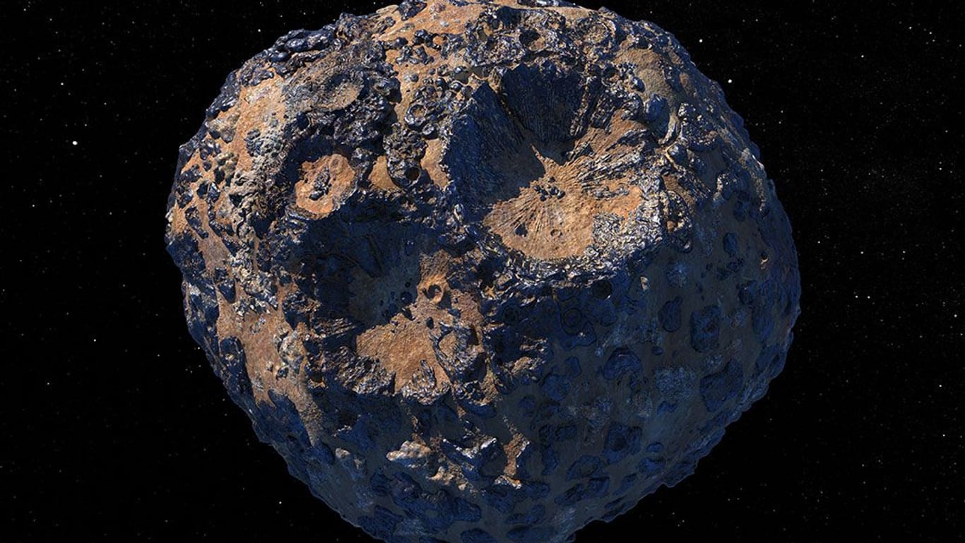Asteroid "16 Psyche": Der Himmelskörper soll hauptsächlich aus Nickel und Eisen bestehen.