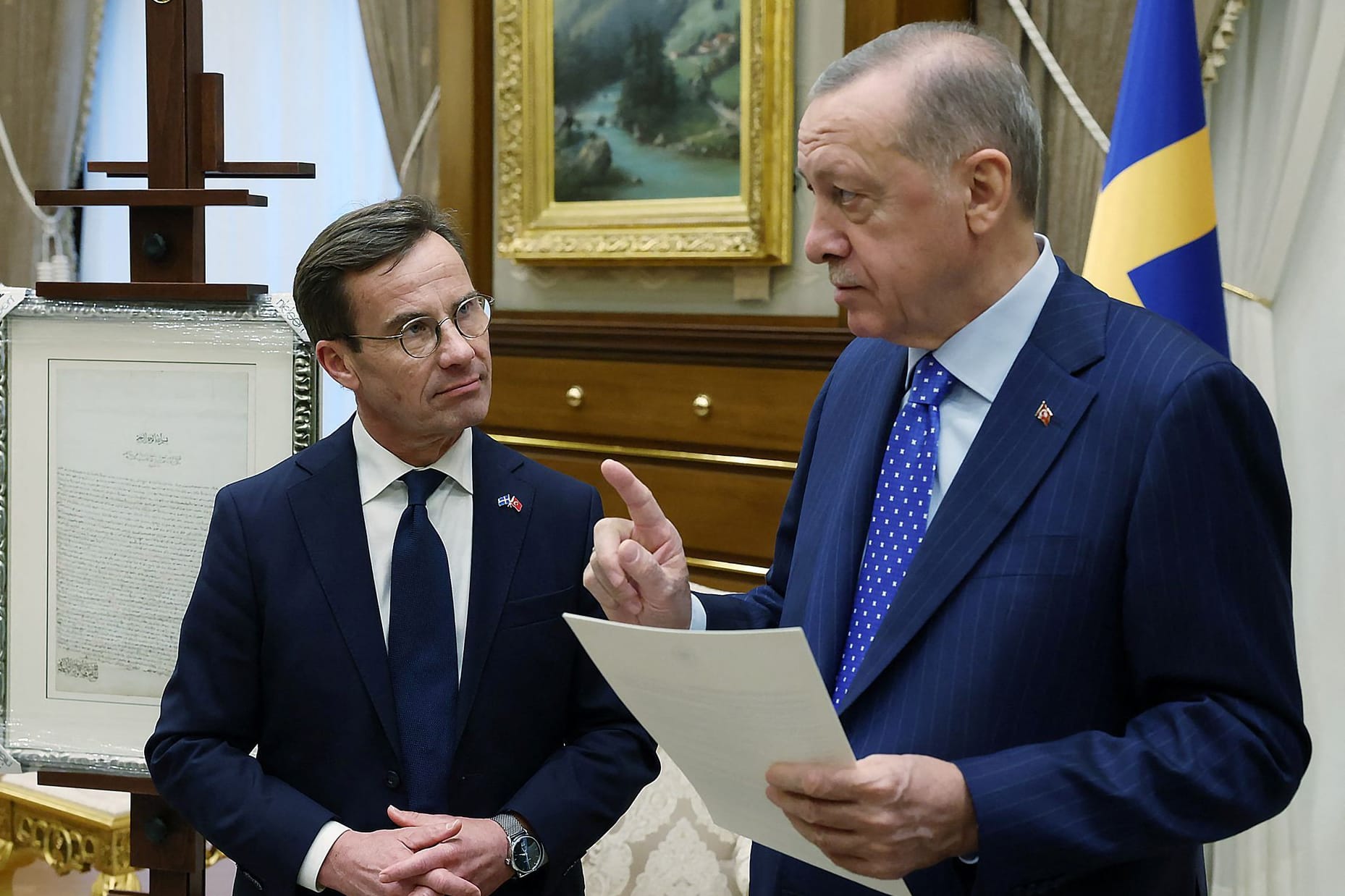 Ulf Kristersson und Recep Tayyip Erdoğan: Kristersson ist seit Mitte Oktober neuer Ministerpräsident von Schweden.