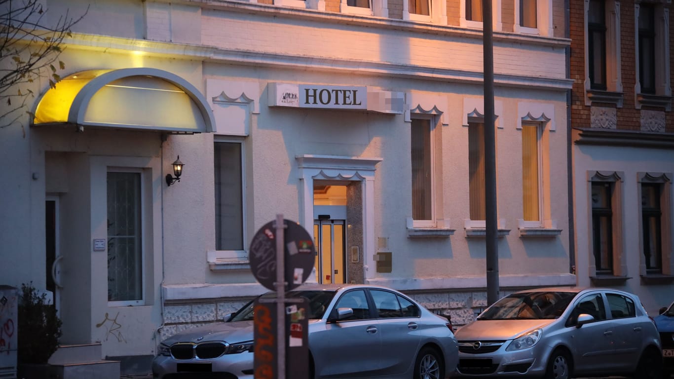 Hotel "Adler" im Leipziger Osten: Hier geschah das Verbrechen am Dienstagabend.