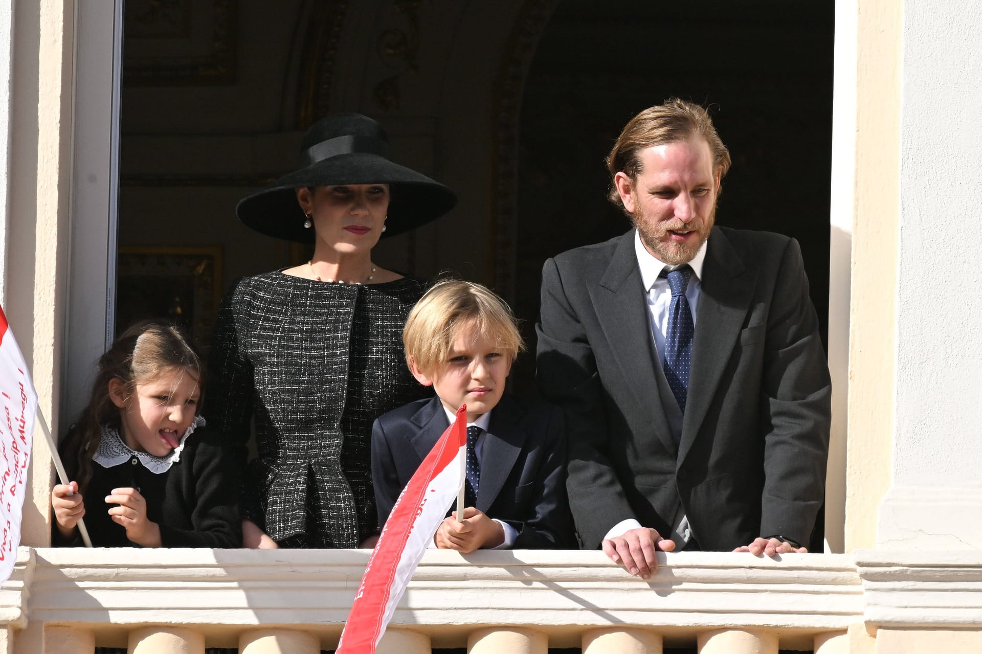 Andrea Casiraghi und Tatiana Santo Domingo mit India und Stefano.