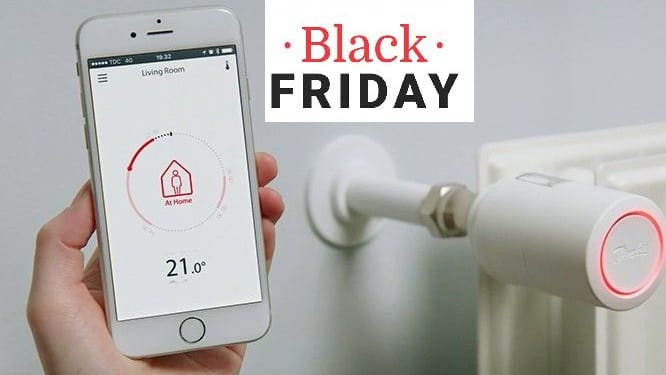 Mit smarten Heizkörperthermostaten bares Geld sparen. Heute im Black Friday Angebot.