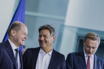Olaf Scholz, Robert Habeck und Christian Lindner: Die Bundesregierung hat die Aktienrente auf den Weg gebracht.