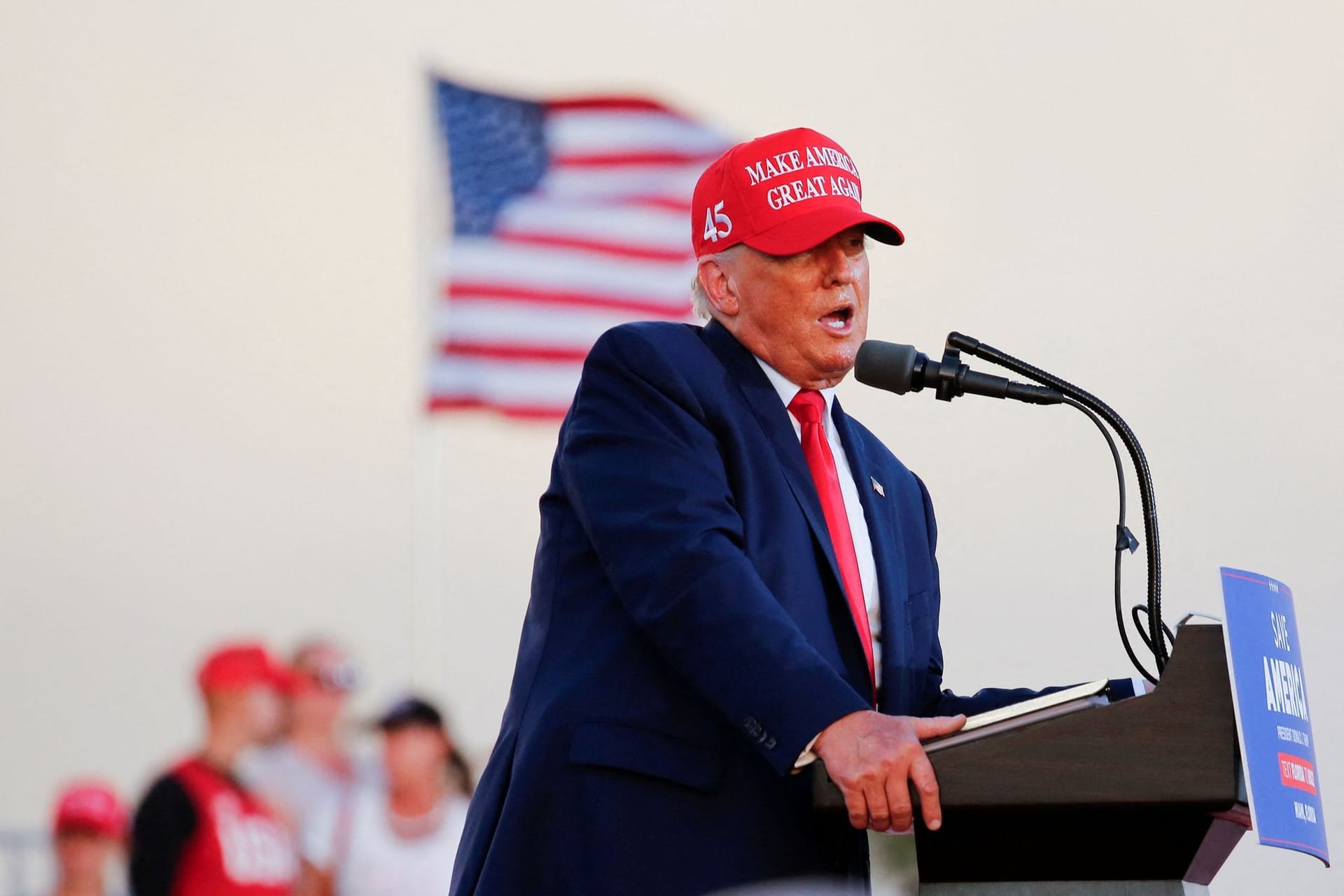 Donald Trump bei der Wahlkampfveranstaltung in Florida.