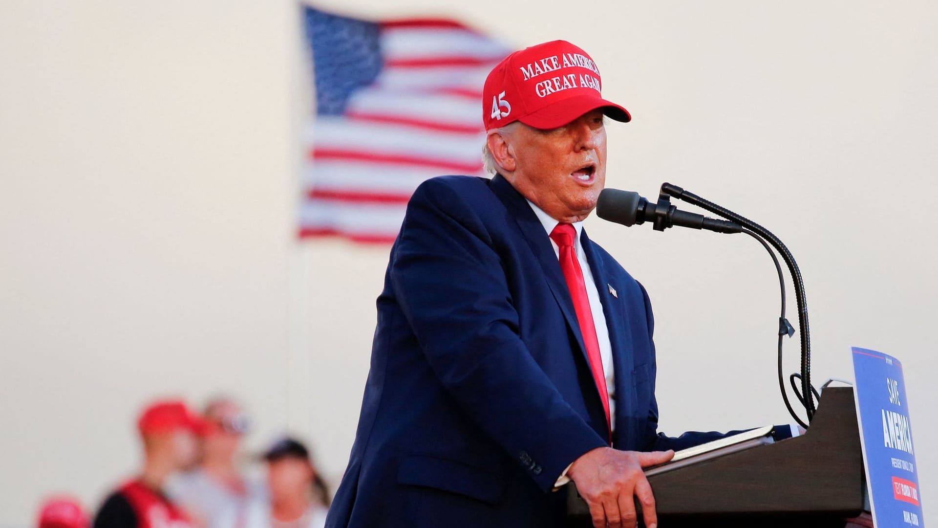 Donald Trump bei der Wahlkampfveranstaltung in Florida.