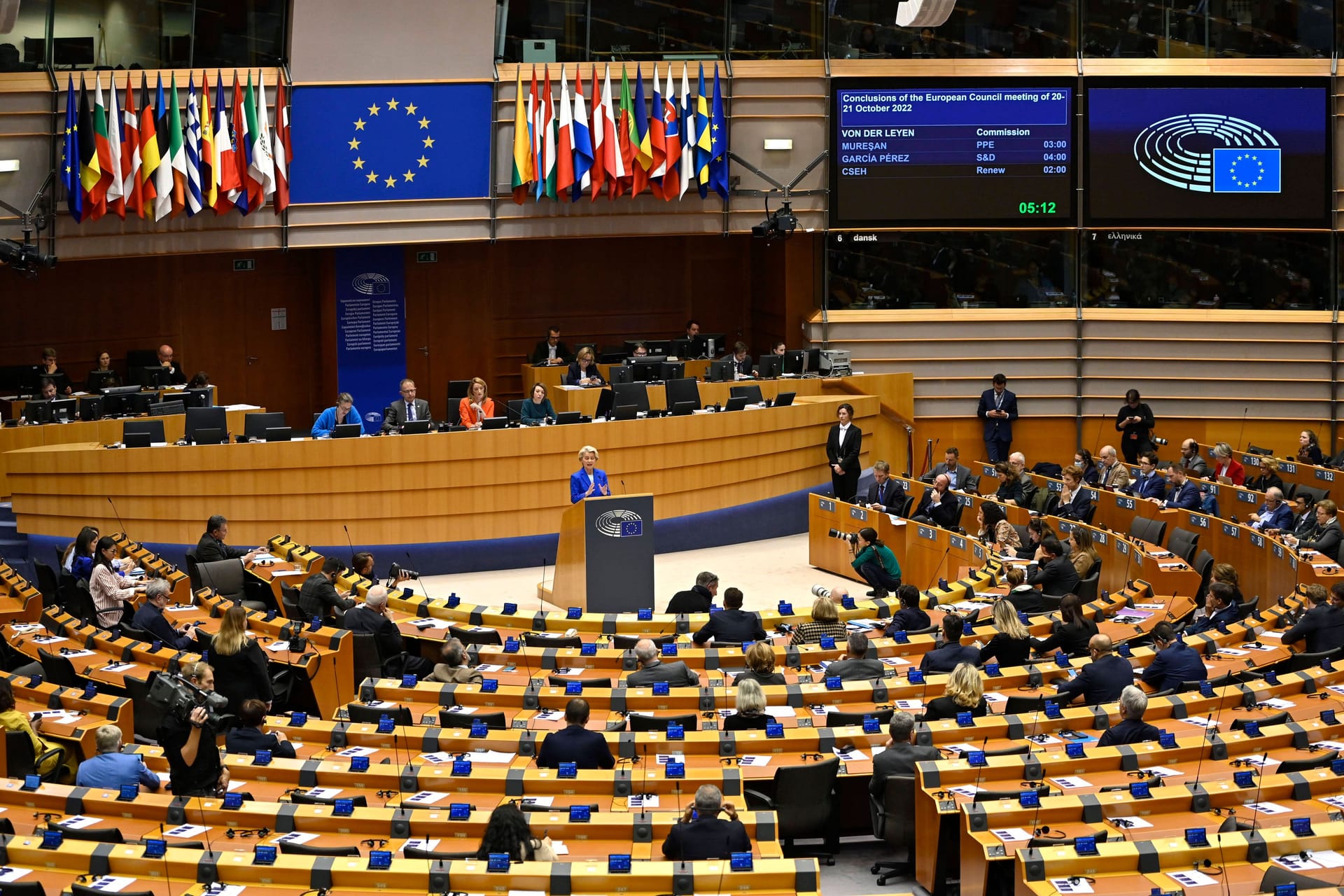 Plenarsaal des Europäischen Parlaments: Das EU-Parlament ist Ziel eines Hackerangriffs geworden.