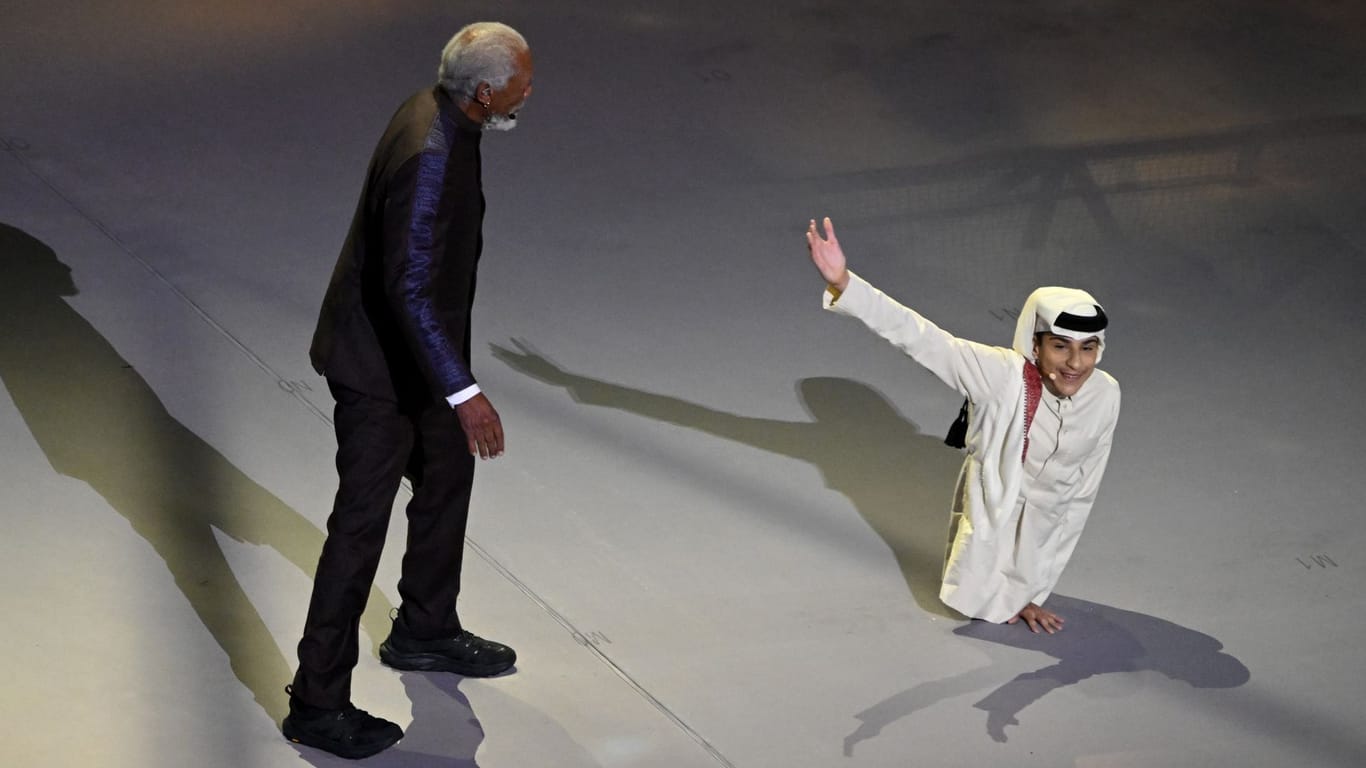 Morgan Freeman während der Eröffnungsfeier in Katar.