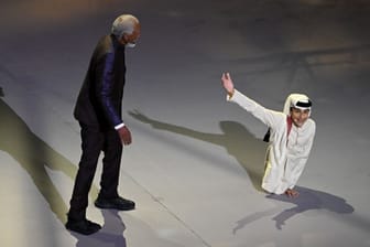 Morgan Freeman während der Eröffnungsfeier in Katar.