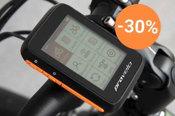 Für Radfahrer: Der GPS-Fahrradcomputer von Provelo ist im Aldi-Onlineshop aktuell zum Tiefpreis erhältlich.