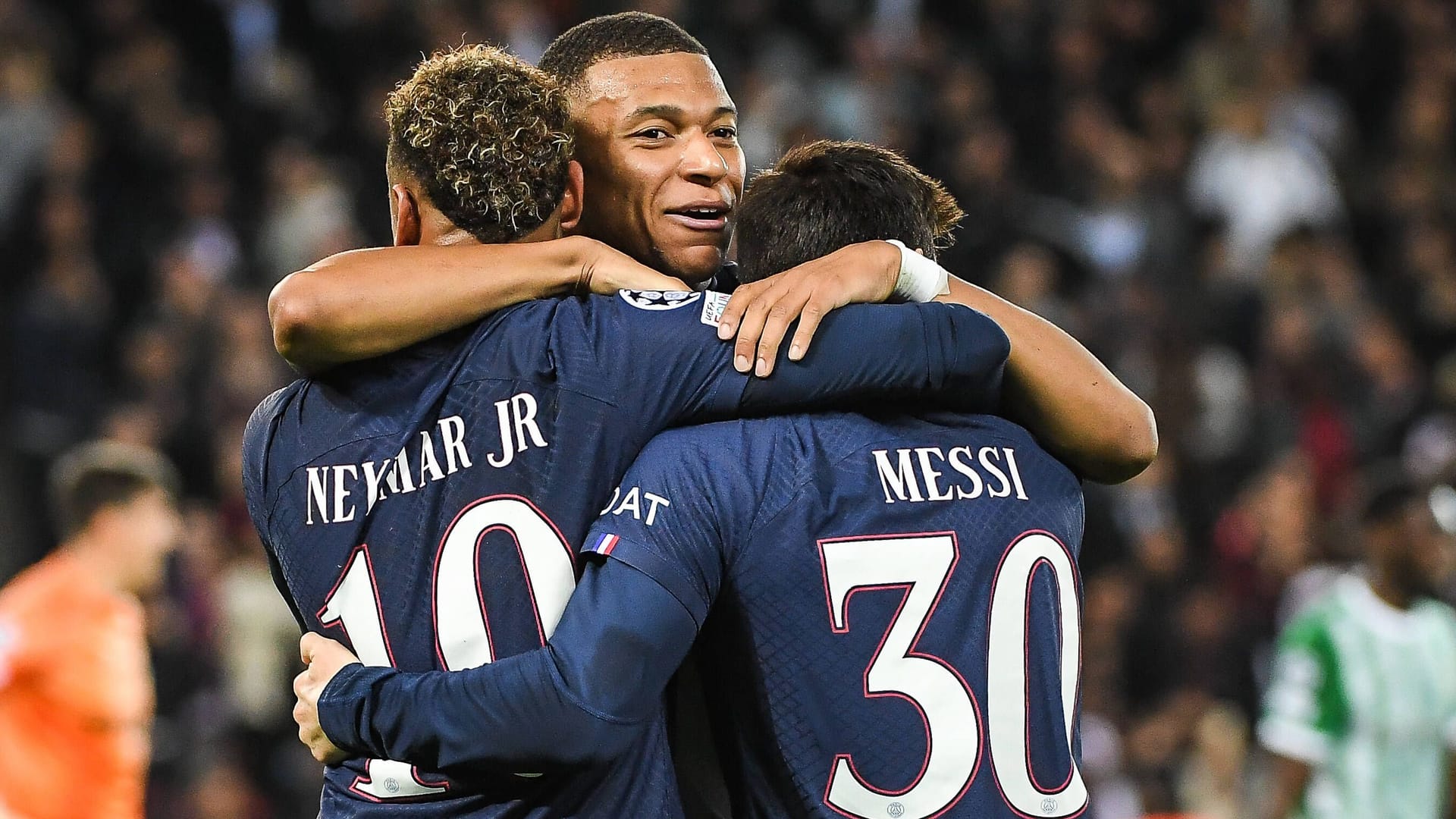 Kylian Mbappé mit Neymar und Lionel Messi: Die drei PSG-Superstars befinden sich aktuell in absoluter Topform.