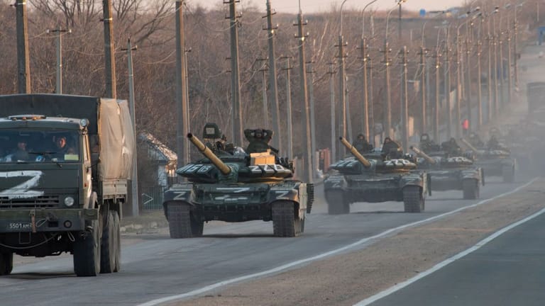 Russischer Militärkonvoi in der Ukraine
