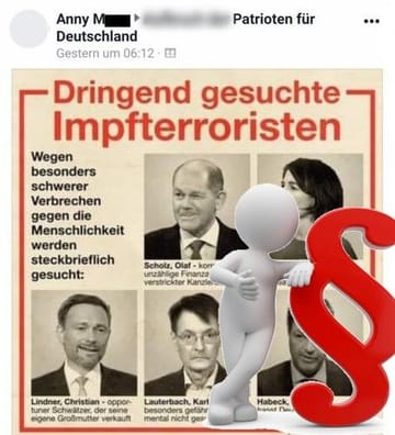 "Patrioten" in Impfangst: Auch Außenministerin Annalena Baerbock wurde deshalb auf eine "Terroristen"-Liste gesetzt. (Quelle: Twitter/Die_Insider) "Patrioten" in Impfangst: Auch Außenministerin Annalena Baerbock wurde deshalb auf eine "Terroristen"-Liste gesetzt.