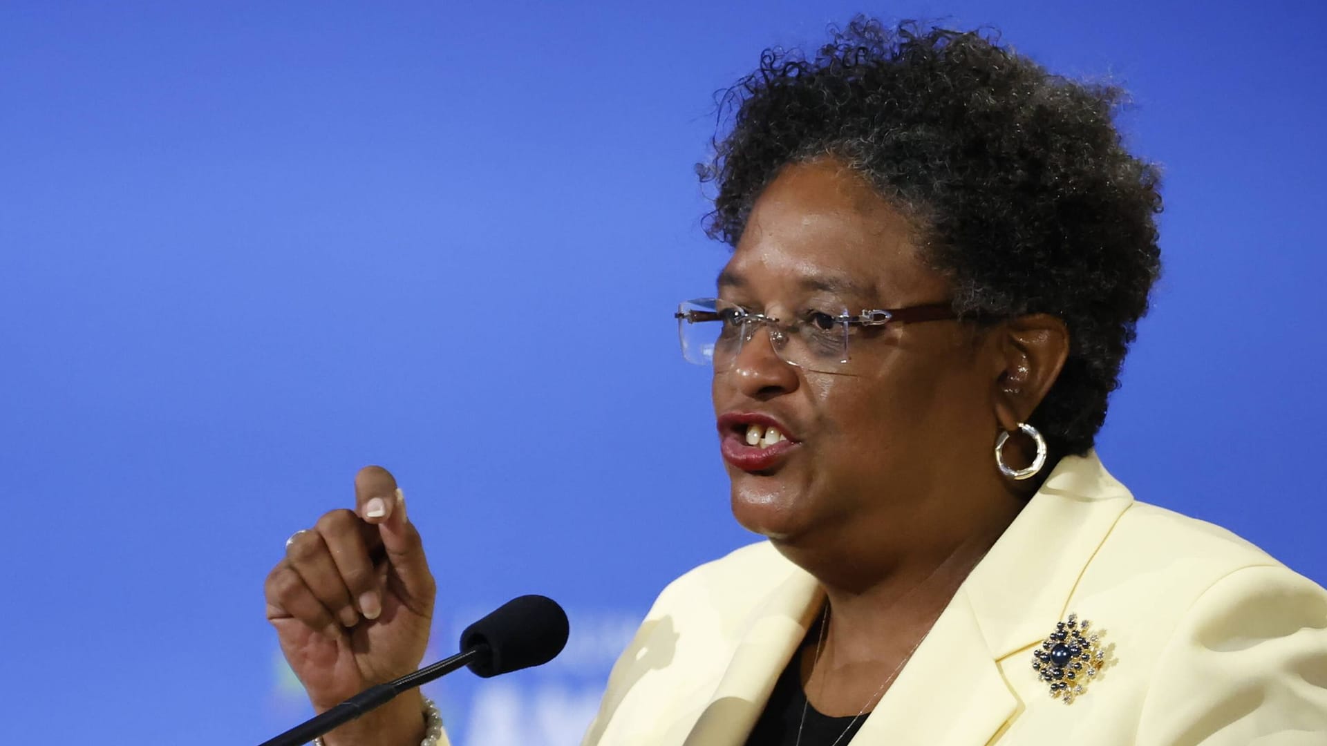 Die Premierministerin von Barbados, Mia Mottley, fordert eine Systemveränderung, um armen Ländern eine Chance zu geben.