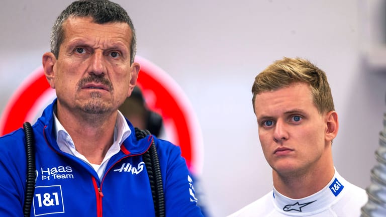Haas-Teamchef Steiner (li.) und Schumacher: Kompliziertes Verhältnis.
