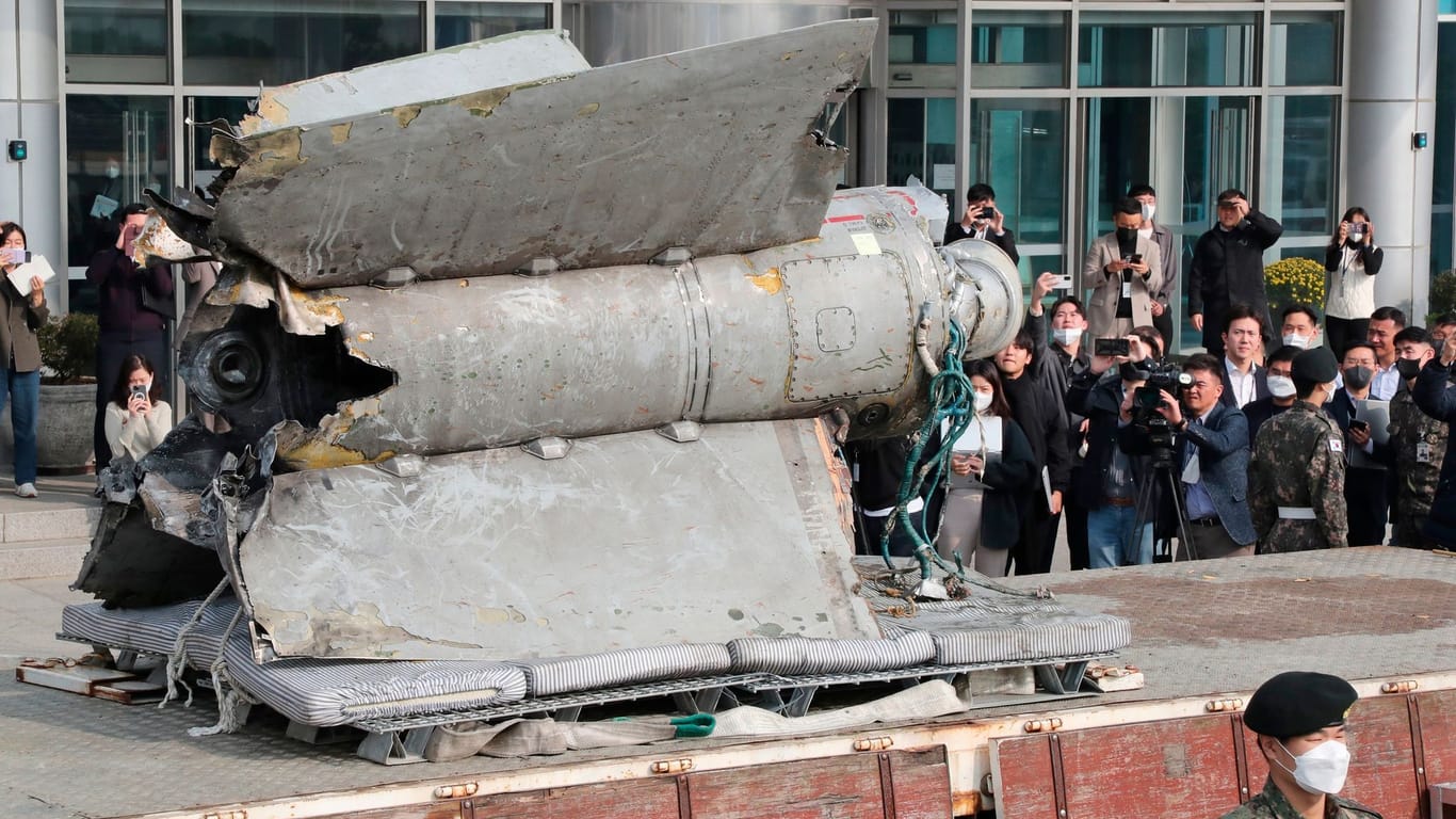Ein Trümmerteil einer nordkoreanischen Rakete: Erneut soll es einen Abschuss gegeben haben.