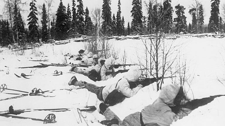 Finnische Soldaten im Zweiten Weltkrieg.