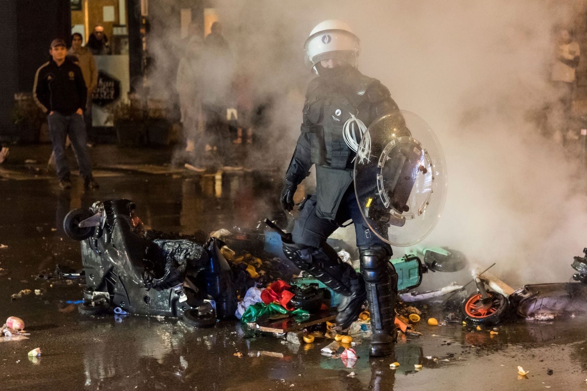 Belgium Morocco Riots Soccer WCup