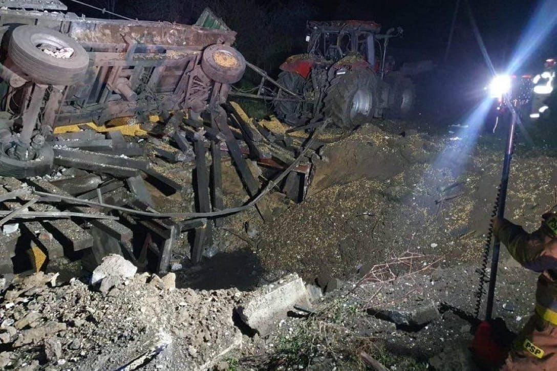 Detonation: Eine russische Rakete soll polnisches Gebiet getroffen haben.