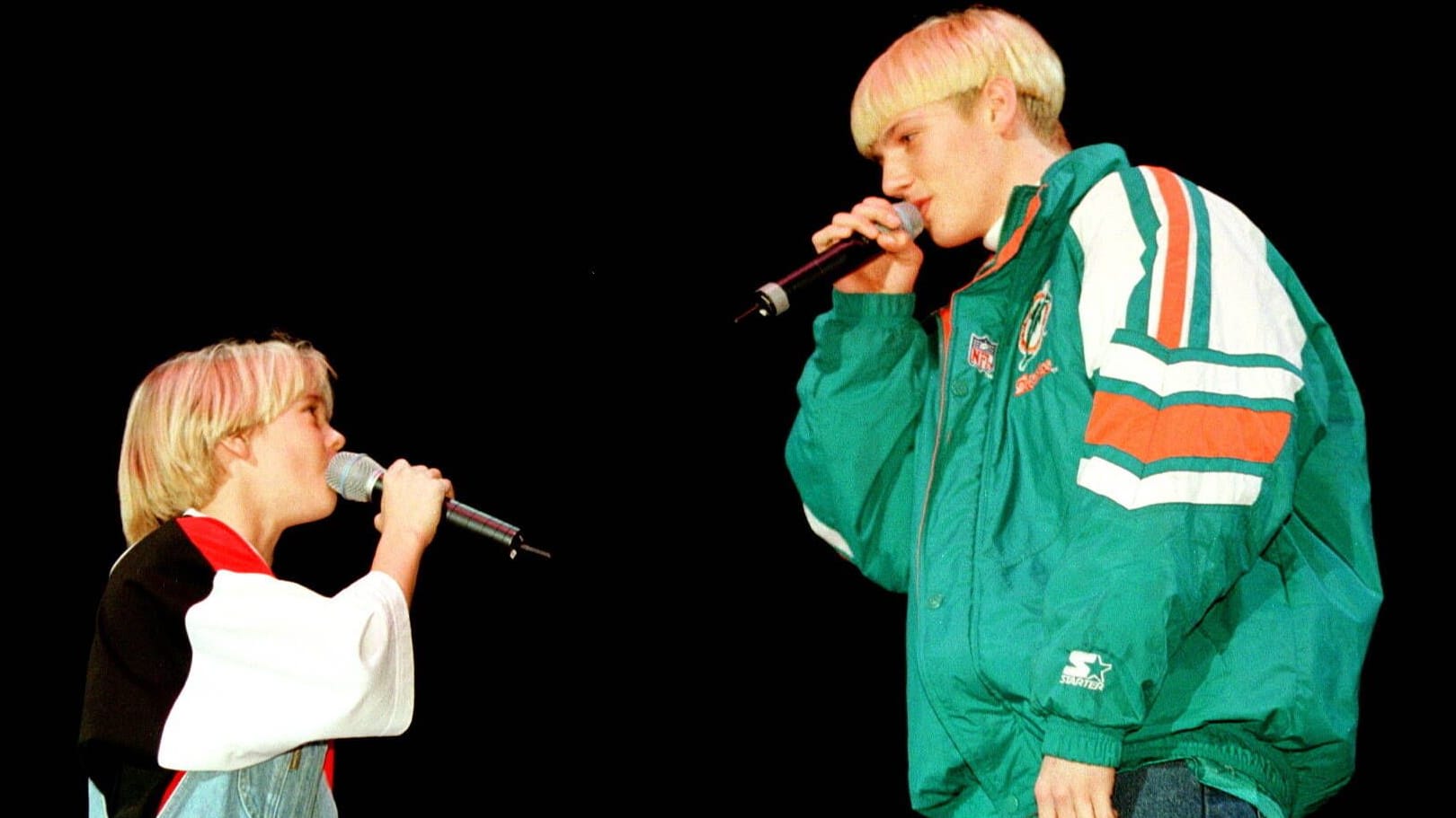 Aaron Carter und Nick Carter bei einem gemeinsamen Auftritt 1997.