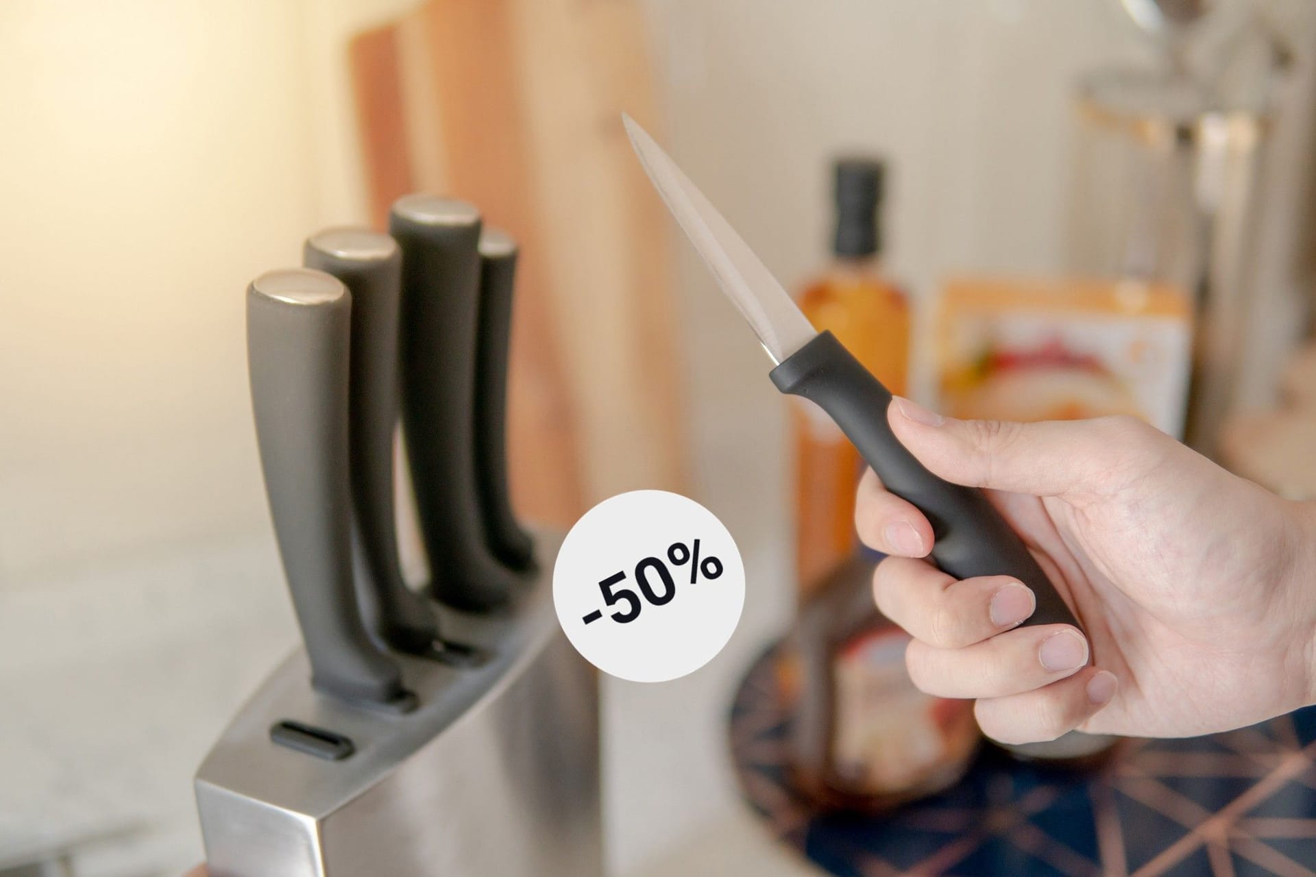 Singles-Day-Deals bei Lidl: Sichern Sie sich einen Messerblock von Fiskars für unter 40 Euro.