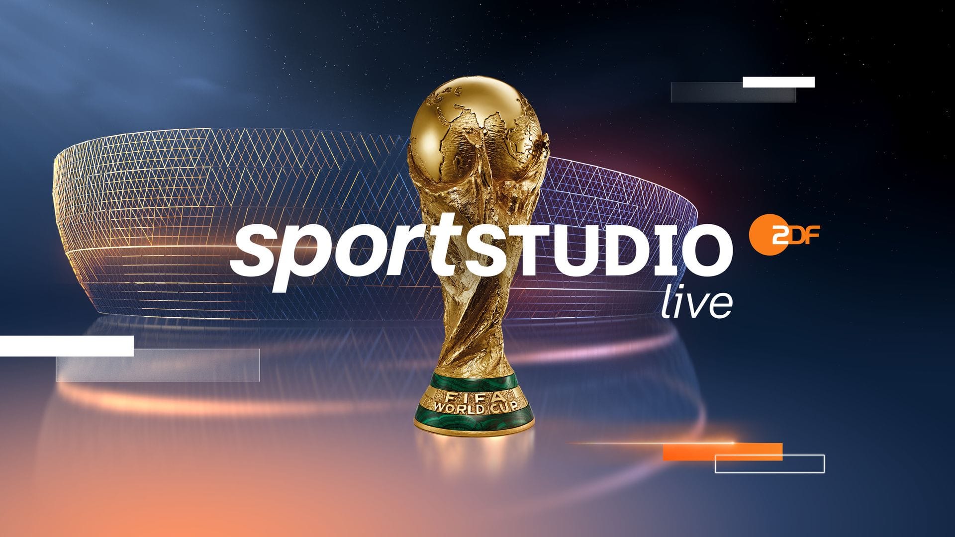 "Sportstudio live – FIFA WM 2022": ARD und ZDF nutzen das gleiche Setting in Mainz.