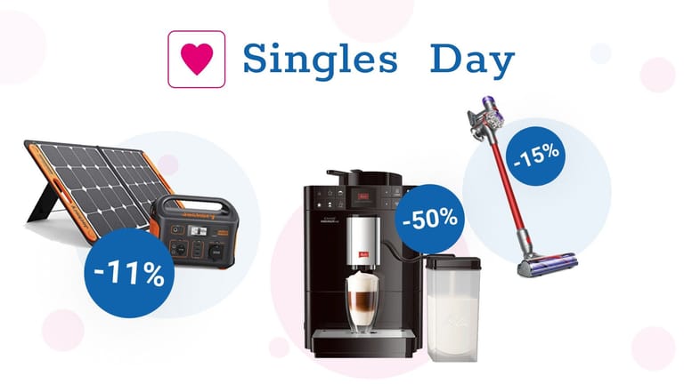 Singles Day 2022: Sparen Sie bei Akkusaugern, Kaffeevollautomaten und einem Solargenerator.