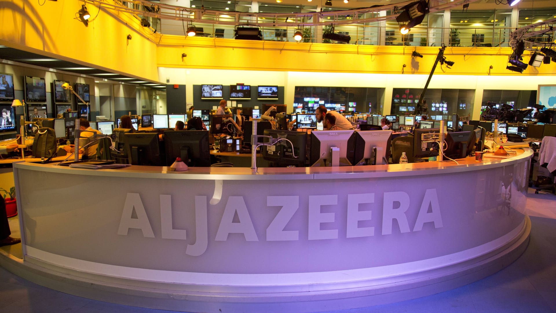 Der Newsroom von Al Jazeera in Doha.