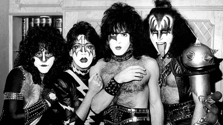 Kiss 1982 (v.l.): Eric Carr, Ace Frehley, Paul Stanley und Gene Simmons.