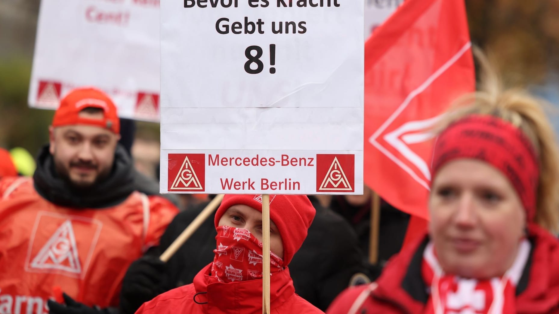 Warnstreik der IG Metall in Berlin