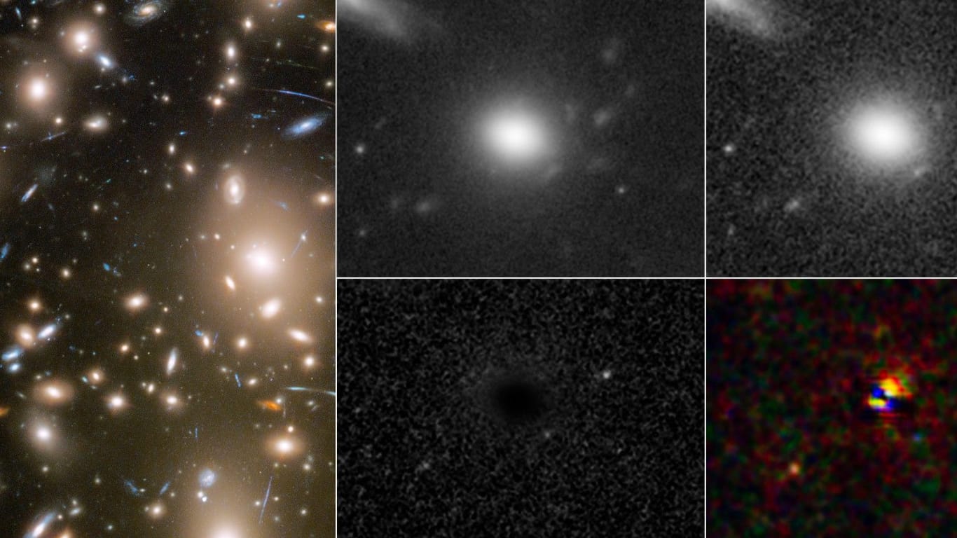 Hubble-Aufnahmen einer Supernova: Die Bilder zeigen einen Stern wenige Stunden nach seiner Explosion.