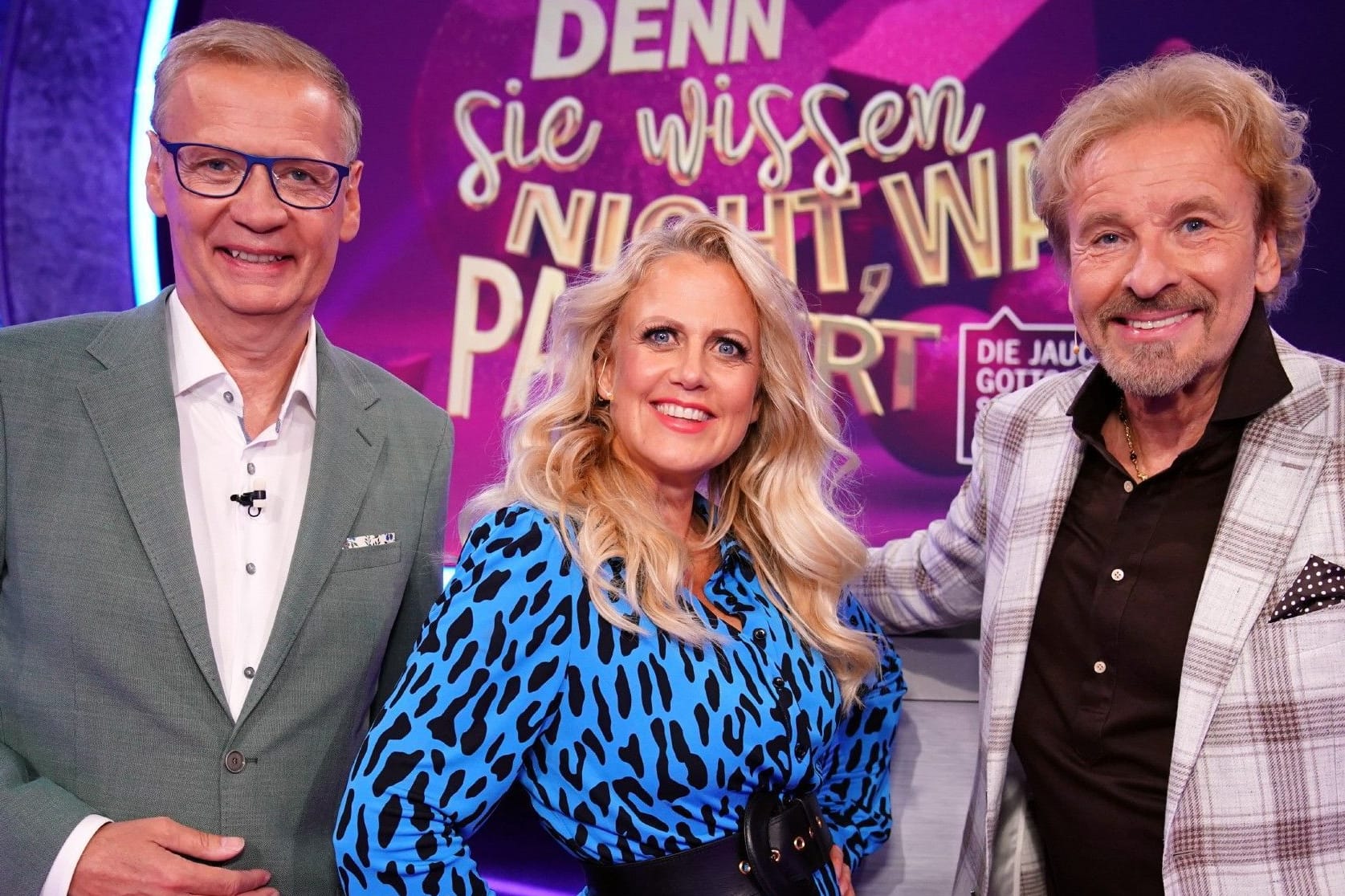 Günther Jauch, Barbara Schöneberger und Thomas Gottschalk: Sie moderieren normalerweise zu dritt.