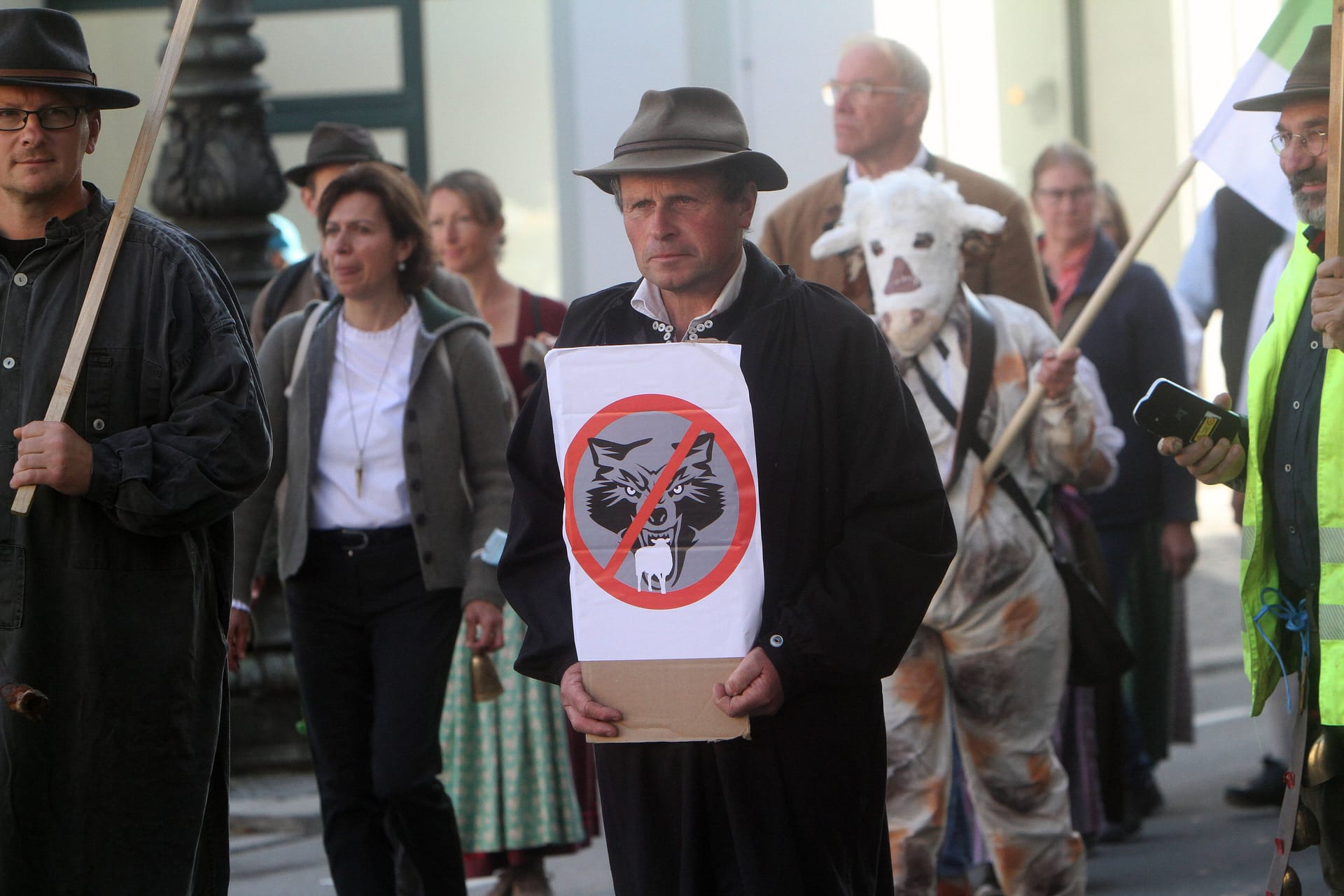 Demo des Bayerischen Bauernverbands (BBV) in München (Archivbild): Den Bauern ist der Wolf ein Dorn im Auge.