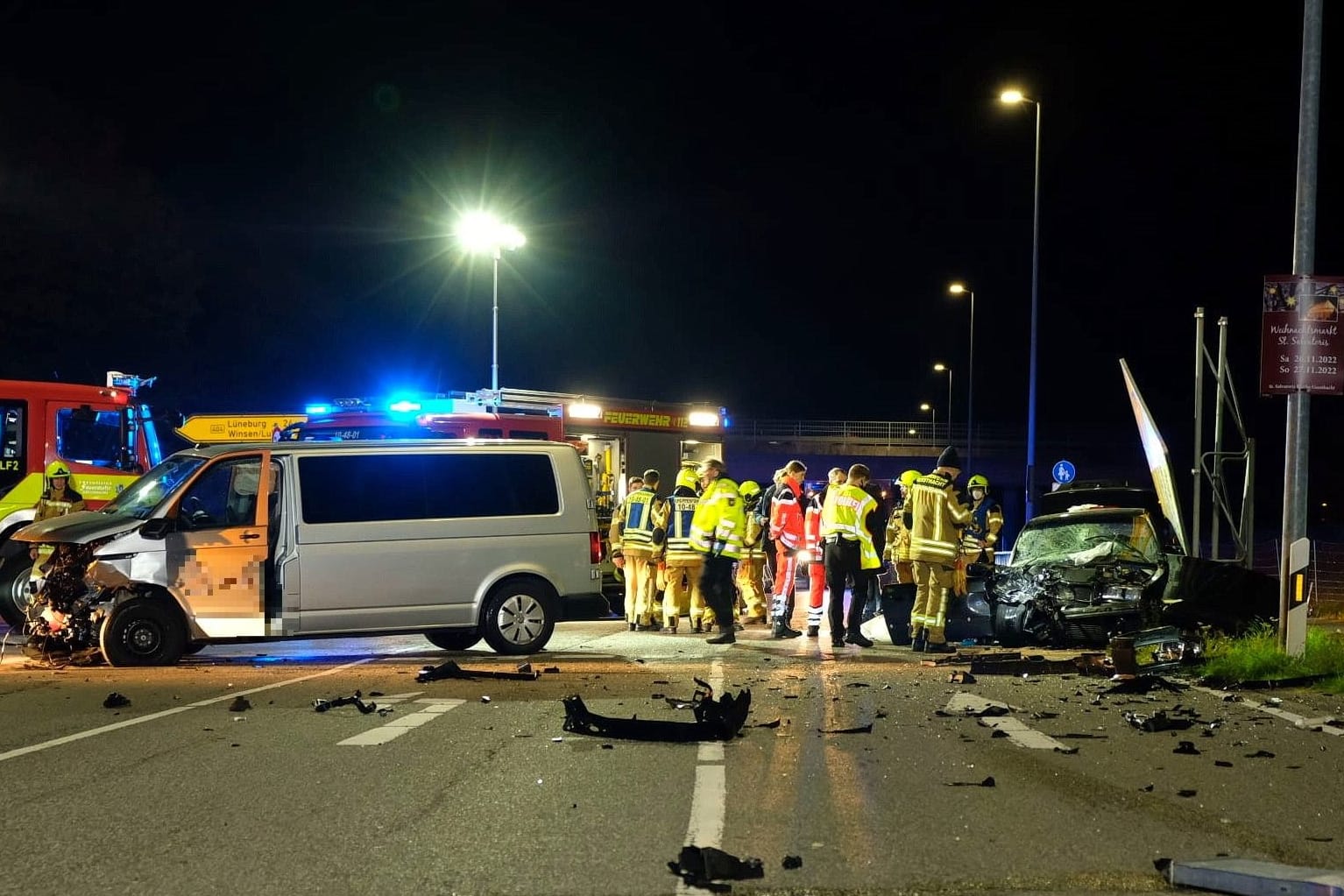 Unfallstelle in Hamburg: Dort kam ein Mann ums Leben, mehrere Menschen wurden verletzt.