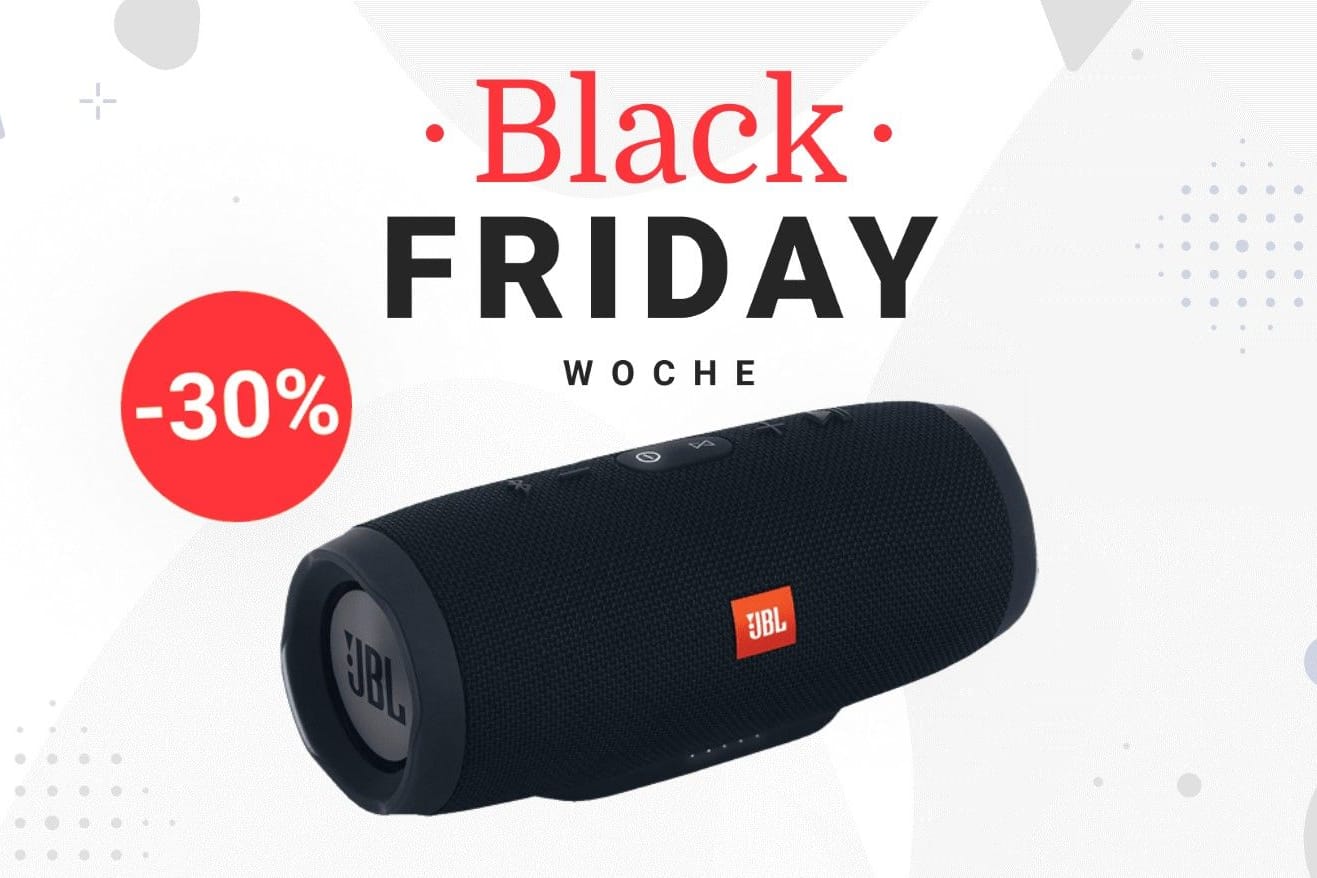 Der Bluetooth-Lautsprecher Charge 3 von JBL ist in der Black Friday Woche von Amazon stark reduziert.