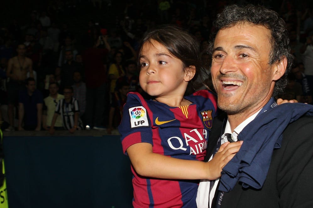 Vier Jahre vor der Diagnose: Luis Enrique und seine Tochter Xana im Jahr 2015.