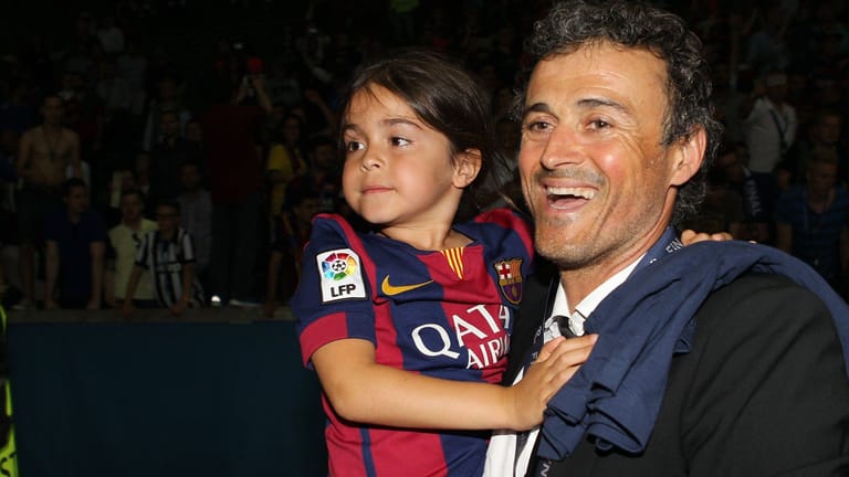 Vier Jahre vor der Diagnose: Luis Enrique und seine Tochter Xana im Jahr 2015.