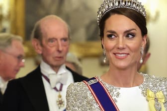 Prinzessin Kate: Für das Staatsbankett wählte sie ein Hochzeitskleid.