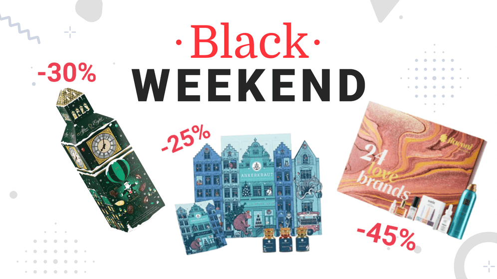 Am Black Friday Weekend können Sie auch beim Kauf von Adventskalendern sparen.