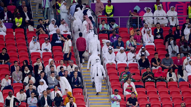 Das Stadion in der Nähe der Hauptstadt Doha leerte sich schnell.