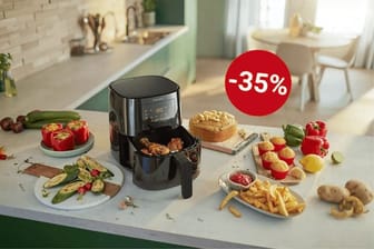 Vielseitiger Küchenhelfer: Sichern Sie sich heute den beliebten Airfryer von Philips zum Tiefpreis.