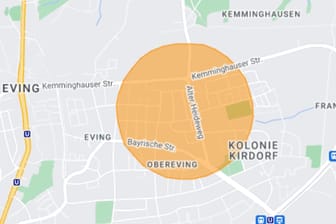 Der Evakuierungsradius: In diesem Gebiet müssen alle Dortmunder ihre Wohnungen verlassen.