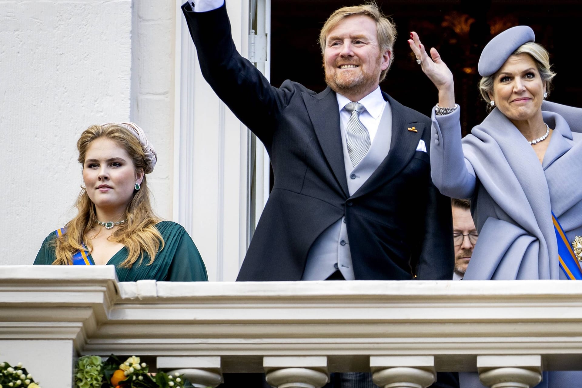 Prinzessin Amalia mit ihren Eltern König Willem-Alexander und Königin Máxima