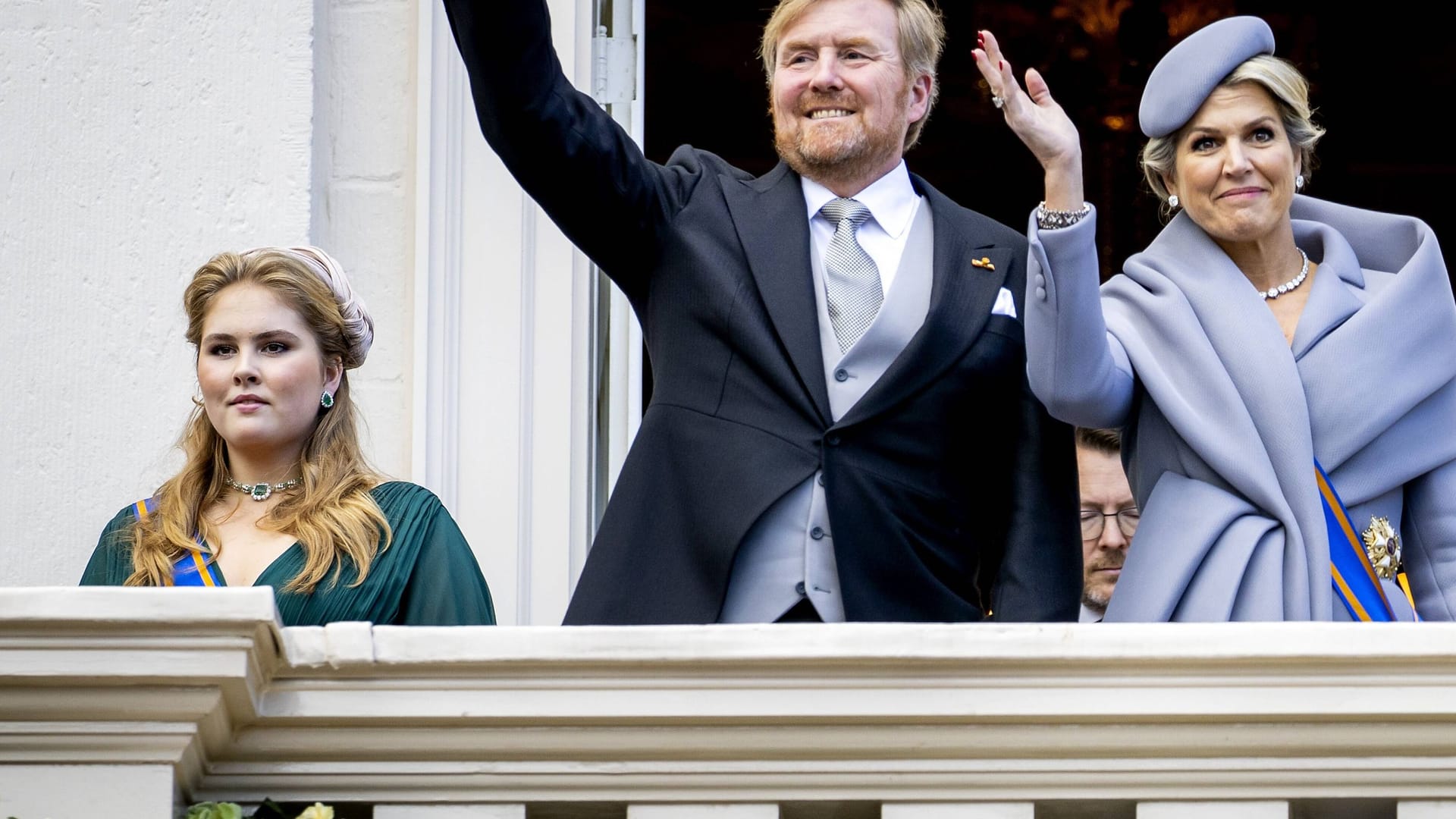 Prinzessin Amalia mit ihren Eltern König Willem-Alexander und Königin Máxima