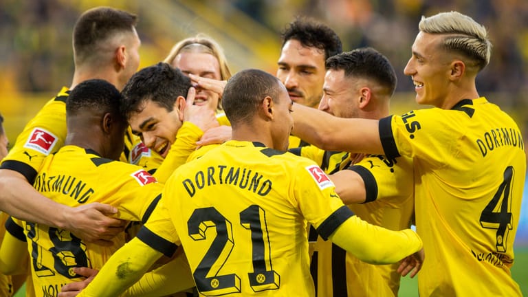 Dortmund-Stars jubeln: Sie haben einen Sprung nach vorne gemacht.