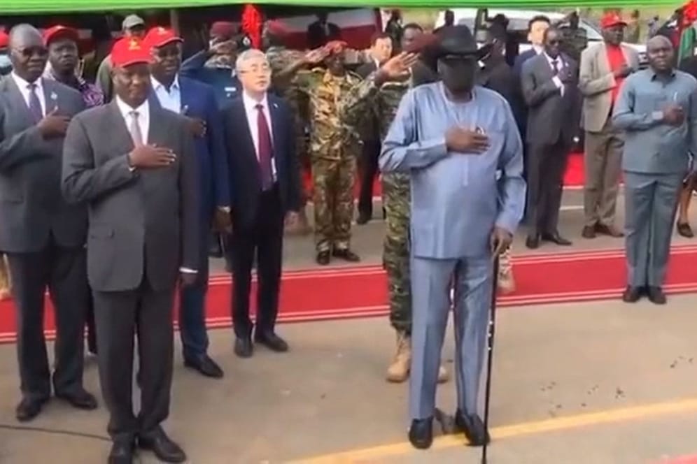 Präsident Salva Kiir Mayardit macht sich in die Hose