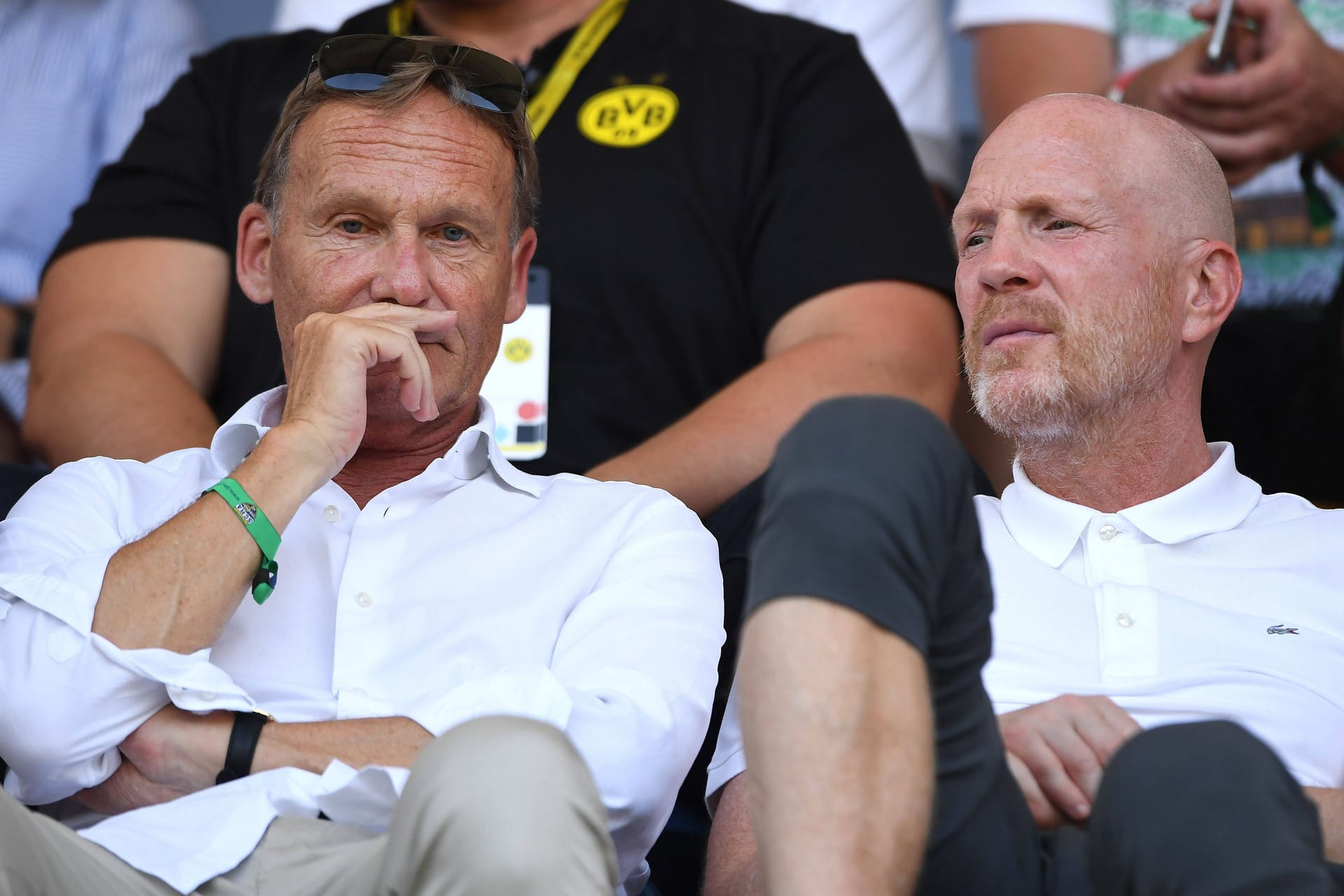 Hans-Joachim Watzke (l.) und Matthias Sammer: Übernimmt einer von ihnen die Nachfolge von Oliver Bierhoff?