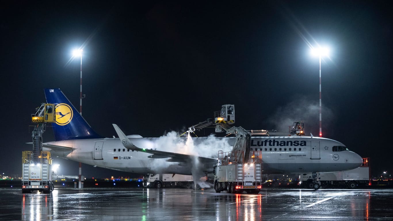 Flugzeugenteisung in Frankfurt am Main