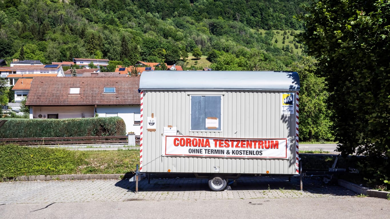 Corona-Testzentrum auf Rollen (Symbolfoto): In Berlin wurde eine solche Anlage gestohlen.