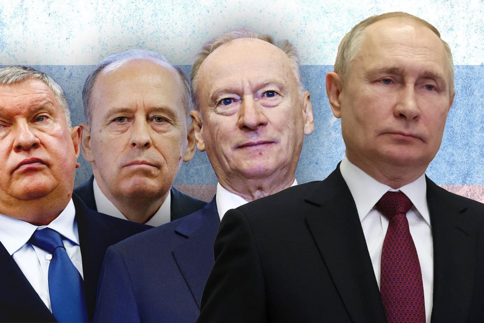 Igor Setschin, Alexander Bortnikow und Nikolai Patruschew (l-r). Die ehemaligen KGB-Mitarbeiter zählen zu Putins engsten Vertrauten.