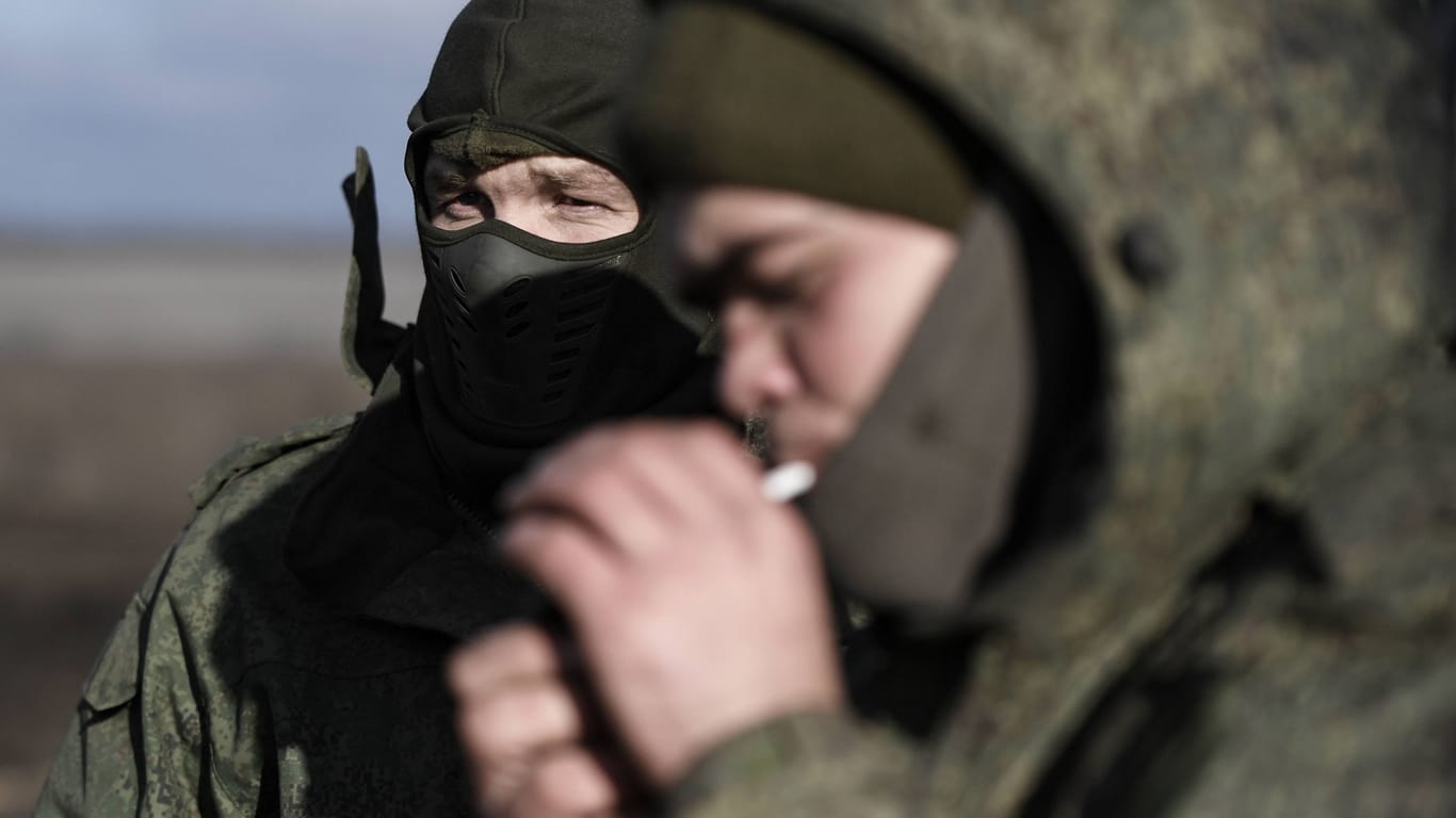 Russische Soldaten in der ukrainischen Region Saporischschja.